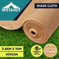 Instahut 50% Sun Shade Cloth Shadecloth Sail Roll Mesh Outdoor 100gsm 3.66x10m