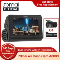 70mai A800S Dash Cam 4K Built-in GPS ADAS Real 70mai 4K A800 Camera UHD Cinema-quality 24H Parking 140FOV Support Rear or Interi