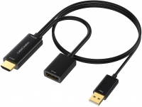 HDMI to DisplayPort Adapter with USB Power, CableCreation 4K x 2K@30Hz HDMI Male to DP Female Adapter/Converter for Xbox One,