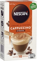 NESCAFÉ Strong Cappuccino Coffee Sachets 40 Pack, 4 x 10 Pack, Chocolate Shaker Included