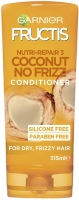 Garnier Fructis Coconut No-Frizz Conditioner for Frizzy Hair, 315ml
