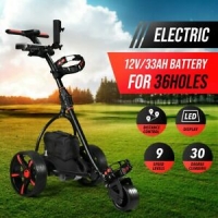 Electric Golf Trolley 3 Wheel Foldable Push Golf Buggy Cart 3 Distance Control
