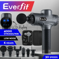 Everfit Massage Gun 6 Heads Massager Vibration Muscle Percussion Therapy Tissue - 9355720012071