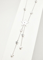 Silver Star Lariat Necklace