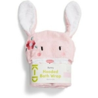K-D Kids Hooded Bunny Bath Towel - Pink