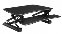 Lorell LLR99553 V2 Adjustable Desk Riser - Black