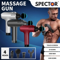 Spector Massage Gun Massager Muscle Percussion 4 Heads Tissue Therapy Vibrating
