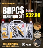 MasterSpec 88PCs Household Tool Kit Toolbox Set-$32.9 (Was $47) 30% off + Delivery (Free to Major Cities) @TOPT 