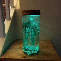 $43.99 - Jason Voorhees Collector Water Lamp Night Light,Friday The 13th Part 6 Jason Lives Final Display,Halloween Decorative Light