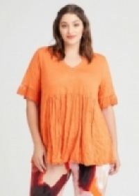 Bamboo & Lace High Tide Top in Orange in sizes 12 to 24