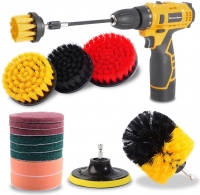 MasterSpec 15PCS Drill Brush Kit Car Cleaning Attachment Set Sponge Scrubber Scrub Brush Kits with Extend Holder - Sponges: