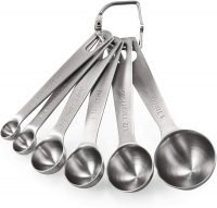 $13.99 - Measuring Spoons: U-taste 18/8 Stainless Steel Measuring Spoons Set Of 6 Piece: 1/8 Tsp, 1/4 Tsp, 1/2 Tsp, 1 Tsp, 1/2 Tbsp & 1