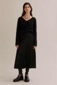 Black Basque Detail Skirt - Skirts