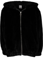 Girls Faux Fur Zip Hooded Jacket