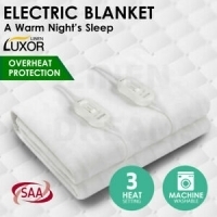 Luxor Fully Fitted Electric Blanket Heated Pad Winter Underlay 5 Size