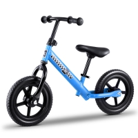 Kids Balance Bike Ride On Toys Push Bicycle Wheels Toddler Baby 12″ Bikes-Blue