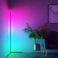 Minimalist Floor Lamp, WAMBORY RGB Floor Lamp, Smart LED Floor Lamp with Remote Control, RGB Colour Changing Living Room Floor