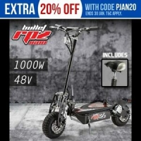【EXTRA20%OFF】BULLET RPZ1600 Series 1000W Electric Scooter 48V - Turbo w/ LED