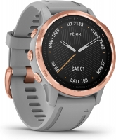 Garmin Fenix 6S Sapphire, Premium Multisport GPS Smartwatch, Rose Gold With Powder Gray Band