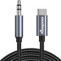 $12.99 - USB C to 3.5mm Audio Aux Jack Cable, KOOPAO Type C Adapter to 3.5mm Headphone Stereo Cord Car Compatible with Pad Pro 2018