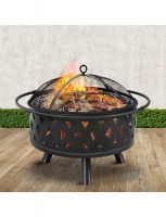 32 Portable Outdoor Fire Pit Ring BBQ Grill Wood Fireplace Patio