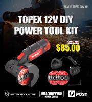 Sale 10% off TOPEX 12V Cordless Angle Grinder w/Lithium-Ion Battery &Charger now Only $85