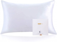 ZIMASILK 100% Mulberry Silk Pillowcase for Hair and Skin,Both Sides 19 Momme Pure Silk,1pc(Queen 20'x30',White)