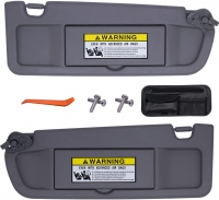 Automark Atlas Gray Left &Right Side Sun Visor Compatible with Honda Civic 2006 2007 2008 2009 2010 2011 Replaces#