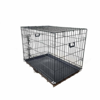 24inch Collapsible Pet Dog Cage Wire Metal Crate Kennel Portable Puppy Cat Rabbi