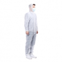 Disposable White Coveralls Dust Spray Suit Non-woven Dust-proof Clothing Sale