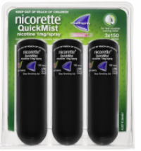 Nicorette Quit Smoking QuickMist Mouth Spray Cool Berry Triple 150 Sprays (13.2mL x 3)