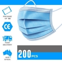 200x Disposable Mask Face Masks Anti PM2.5 Dust Pollution Respirator 3 Layers
