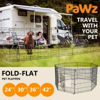 PaWz 8 Panel Pet Dog Playpen Puppy Exercise Cages Enclosure Fence Cat Play Hutch