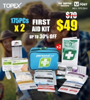 First Aid Kit - Soft Pack-175PCS x 2-$49 (Was $70) + Delivery (Free to Major Cities) @ Topto