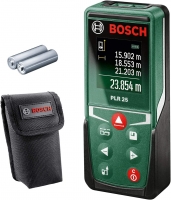 Bosch Digital Laser Distance Measure PLR 25 (Measuring up to 25 m, Protective Case, 2 x AAA Batteries Included, in Box)