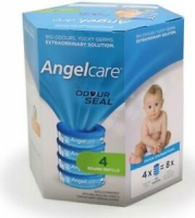 Angelcare 4 pack Baby Nappy Diaper Disposal Cassette Refill for Disposal Bin