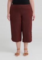 Gypsy Linen Crop Pant in Red in sizes 12 to 24
