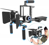 Neewer Aluminum Alloy Film Movie Rig System Kit for Canon Nikon Sony and other DSLR Cameras,Includes:(1)Video Cage,(1)Top Handle