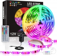 AUSELECT LED Strips Lights 7.5-Meter Color Changing 5050 RGB IR Control & AU DC Infrared CE ROHS(SAA Certified)