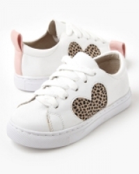 Heart Mini Sneaker - Tan Cheetah