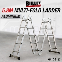 5.8m BULLET Multipurpose Ladder Aluminium Extension Folding Adjustable Step