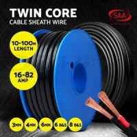 Electrical Dual 2 Core Wire Electric Twin Core Cable Extension 2.5/3/4/6/13MM 2