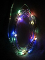 20 Multi Colour LED Micro Bulb Battery String Lights - 1m