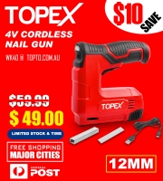 OFF $10 Easy to use Cordless Staple Nail Gun Reduce your working time Now only $49