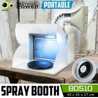 Spray Booth LED Air Brush Extractor Hose Turntable Filter Exhaust Fan Portable - 9352338002272