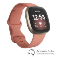 Fitbit Versa 3 Advanced Fitness Watch - Pink Clay/Soft Gold