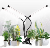 Grow Light for Indoor Plants,GHodec Tri-Head 126LED Clip Plant Lights with Flexible Gooseneck & Timer Setting 4/8/12H,5 Dimmable
