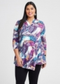 Natural Adoring Tie Dye Tunic in Print in sizes 12 to 24