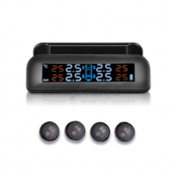 C-260 Car Tire Pressure Monitoring System Solar Real-time Tester LCD Screen 4 Sensors ABS Sale