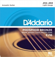 DAddario EJ16 Phosphor Bronze Acoustic Guitar Strings 12-53
